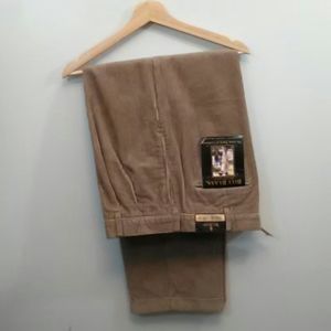 NWT Vintage Bill Blass Black Label Tan Cotton Corduroy Pants 38 - 29